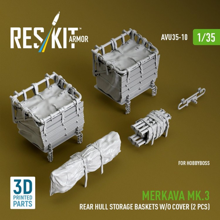 Reskit AVU35010 Merkava Mk.3 rear hull storage baskets (HB) 1/35