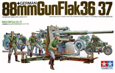 Tamiya 35017 88-мм пушка Gun Flak 36/37 1/35