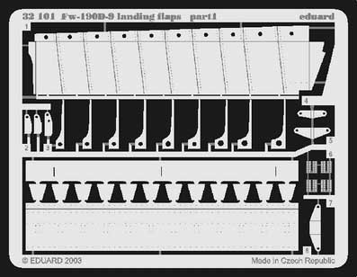 Eduard 32101 Fw 190D-9 landing flaps HAS