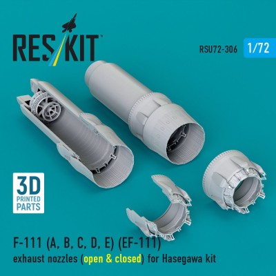 Reskit RSU72-306 F-111 (A,B,C,D,E) exh.noz. open&amp;closed (HAS) 1/72