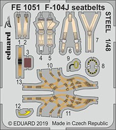 Eduard FE1051 1/48 F-104J seatbelts STEEL (KIN)
