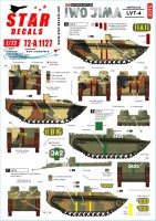 Star Decals 72-A1127 US PACIFIC WARS - IWO JIMAUSMC LVT-4 Amtracks.3rd Marine Amphibious Tractor Battalion, 5th Marine Amphibious Tractor Battalion, 10th Marine Amphibious Tractor Battalion, 11th Marine Amphibious Tractor Battalion in February 1945 1/72