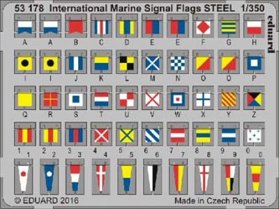 Eduard 53178 International Marine Signal Flags STEEL 1:350