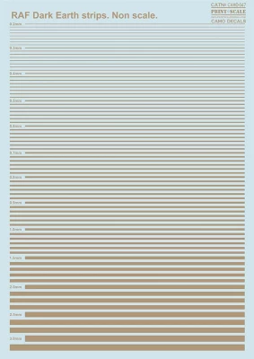 Print Scale C047CA Decal RAF Dark Earth strips Decal