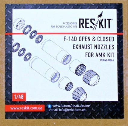 Reskit RSU48-0066 F-14D closed & open exhaust nozzles (AMK) 1/48