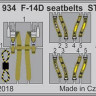 Eduard FE934 F-14D seatbelts STEEL 1/48