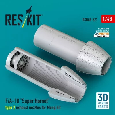 Reskit U48521 F/A-18 'Super Hornet' exh.nozzles (MENG) II. 1/48