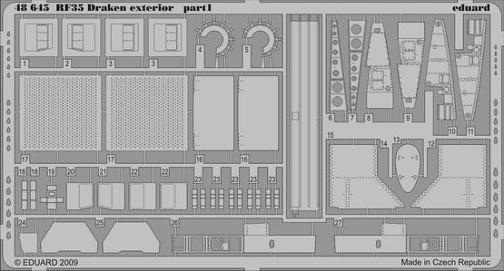 Eduard 48645 RF-35 Draken exterior HAS