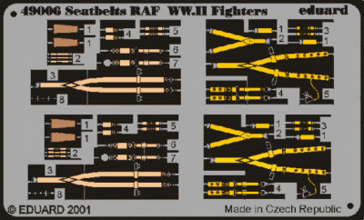 Eduard 49006 Seatbelts RAF WWII
