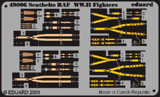 Eduard 49006 Seatbelts RAF WWII
