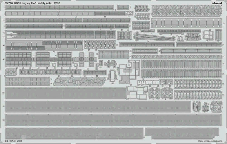 Eduard 53268 SET USS Langley AV-3 safety nets (TRUMP) 1/350
