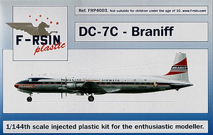 F-rsin Plastic FRP4003 Douglas DC-7C Decals Braniff 1/144