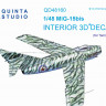 Quinta studio QD48160 МиГ-15бис (для модели Tamiya) 3D Декаль интерьера кабины 1/48