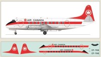 F-rsin Plastic FRP4112 Air Canada Vickers Viscount 700. Laser-printed decals. 1/144