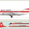 F-rsin Plastic FRP4112 Air Canada Vickers Viscount 700. Laser-printed decals. 1/144