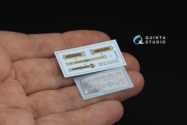 Quinta studio QR+35031 Комплект ремней для самолета ВМС Японии, ВМВ (с металлическими пряжками) (для всех моделей) 1/35