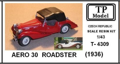 TP Model T-4309 AERO 30 Roadster Hard Top (1936) 1/43