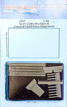 Aires 4757 Su-17/22M3/M4 Fitter K covered chaff/fl.disp. 1/48