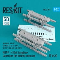 Reskit 72317 M299 - 4 Rail Longbow Launcher for Hellfire 1/72