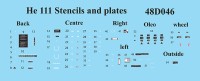 Aims AIMS48D046 Heinkel He-111 Stencils and Plates 1/48