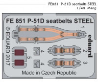 Eduard FE851 P-51D seatbelts STEEL 1/48 1/48