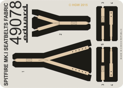 Eduard 49078 Spitfire Mk.I seatbelts FABRIC 1/48