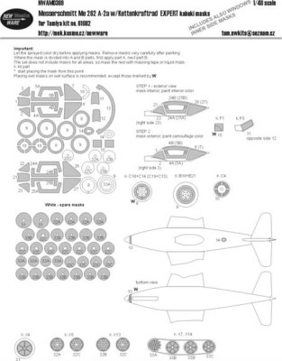New Ware NWA-M0369 1/48 Mask Me 262 A-2a w/ Kettenkraftad EXPERT(TAM)