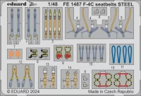 Eduard FE1487 F-4C seatbelts STEEL (H. 2000/ACAD) 1/48