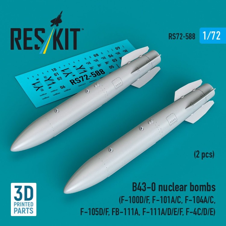 Reskit 72588 B43-0 nuclear bombs (2 pcs.) 1/72