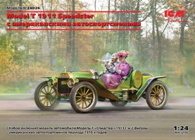 ICM 24026 Model T 1913 Speedster с американскими автоспортсменами 1/24
