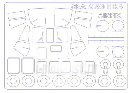 KV Models 72710 Westland Sea King HAR.3/Mk.43/HC.4 (AIRFIX #A04056,#A04063,#A55307A) + маски на диски и колеса Airfix 1/72