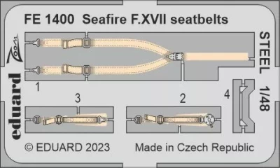 Eduard FE1400 Seafire F.XVII seatbelts STEEL (AIRF) 1/48