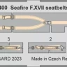Eduard FE1400 Seafire F.XVII seatbelts STEEL (AIRF) 1/48