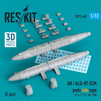 Reskit 72442 AN / ALQ-87 ECM pods late type - 2 pcs. 1/72