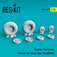 Reskit RS32-0287 Hawker Hurricane wheels set early type (weighted) Revell, Monogram, Fly 1/32