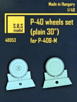 SBS model 48053 P-40 - wheels set (plain 30'') 1/48