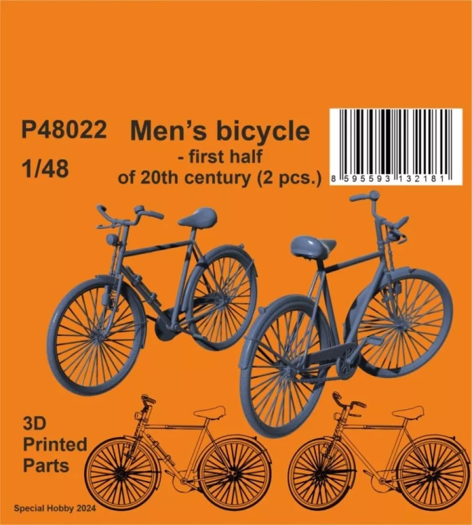 CMK P48022 Men's bicycle - 1st half of 20th century (2x) 1/48