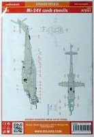Eduard D72027 1/72 Decals Mi-24V stencils Czech (ZVE)