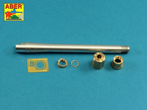 Aber 35 L-261 150mm Barrel with muzzle brake for E-100 Heavy tank with Krupp turret (designed to be used with Trumpeter kits) 1/35