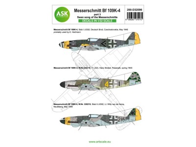 Art Scale 200-D32096 Messerschmitt Bf-109K-4 part 3 1/32