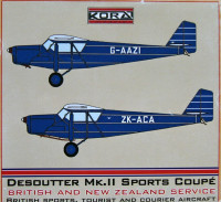 Kora Model 72169 Descoutter Mk.II Sports Coupe (British&NZ) 1/72