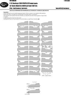 New Ware NWA-M0440 1/48 Mask E-2C Hawkeye 2000 PROPELLERS (KINETIC)