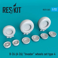 Reskit RS72-0263 B-26 (A-26) Invader type 4 wheels set 1/72