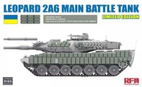 RFM 5103 Основной боевой танк Leopard 2A6 с рабочими траками и комплексом динамической защиты Контакт-1 Limited Edition 1/35