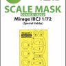 Art Scale 200-M72053 Dassault_Mirage IIICJ wheels and canopy frame paint masks inside and outside 1/72