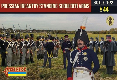 Strelets STR18072 Prussian Infantry Standing Shoulder Arms Napoleonic 1/72