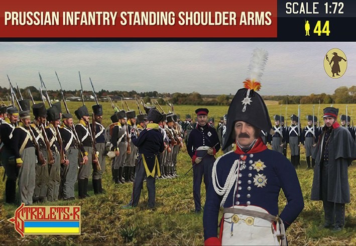 Strelets STR18072 Prussian Infantry Standing Shoulder Arms Napoleonic 1/72