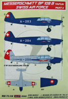 Kora Model DEC72128 Bf 108 B Taifun Part II. (Swiss AF) декали декали 1/72