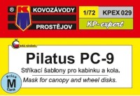Kovozavody Prostejov EX029 Canopy&wheel mask Pilatus PC-9 1/72