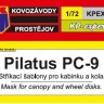 Kovozavody Prostejov EX029 Canopy&wheel mask Pilatus PC-9 1/72